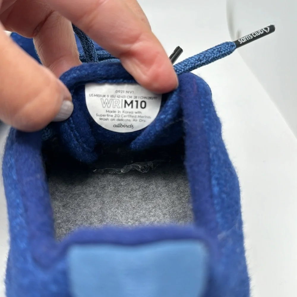 Allbirds Sams Club Exclusive Wool Blue White Women's‎ Running Sneakers Size 10